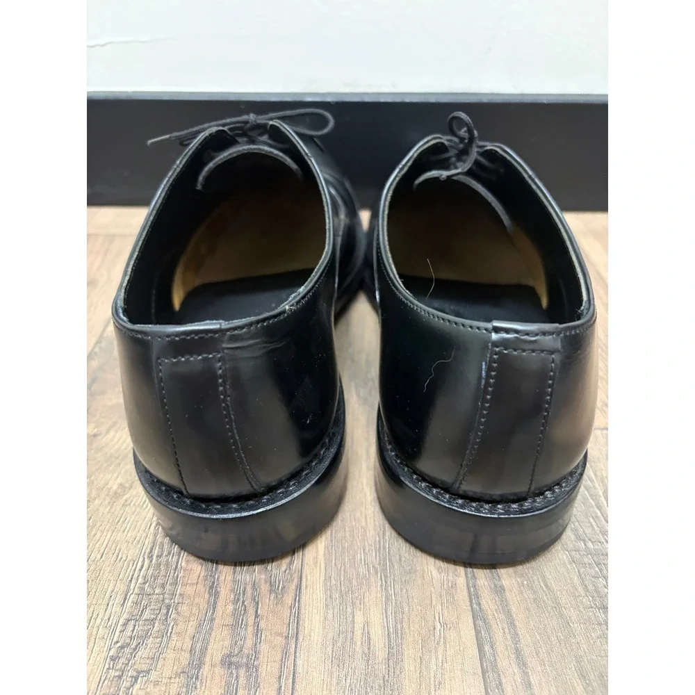 Samuel Windsor Mens Black Leather Cap Toe Oxford Dress Shoes Size 11 - Picture 2 of 5